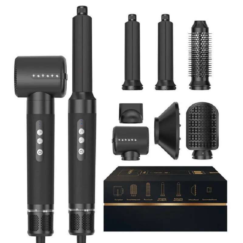 7 in 1 Professional Straightener 1400W Curler Electric Comb Dryer Brush Hot Volume Curlers Hair Style Set