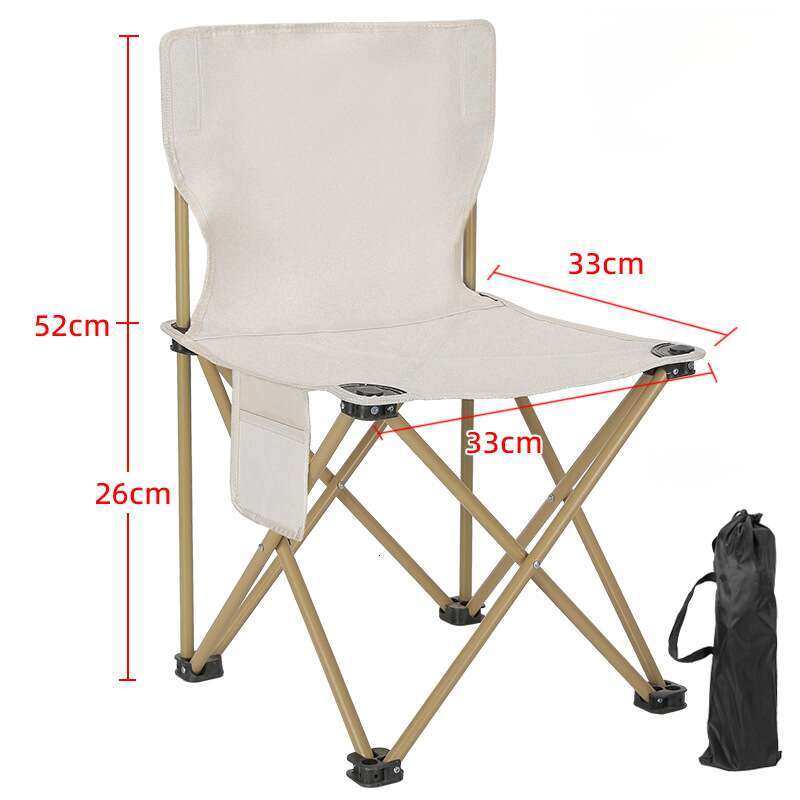 Outdoor Oxford cloth camping backrest leisure portable picnic folding fishing chair art student stool