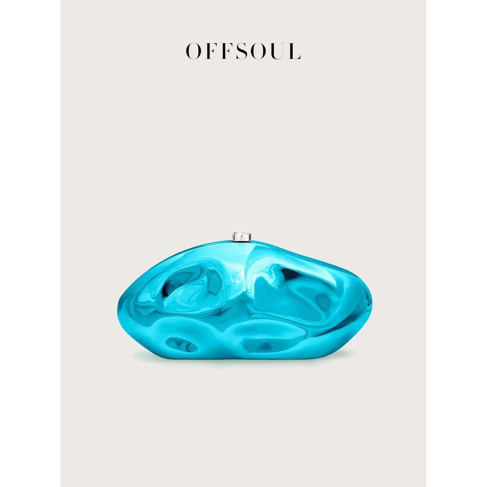 French Metal Style Acrylic Special-Shaped Stone Clutch Versatile New Banquet Party Wedding Elegant Fashion Exquisite Sweet And Cool Sexy Bag, Unique D