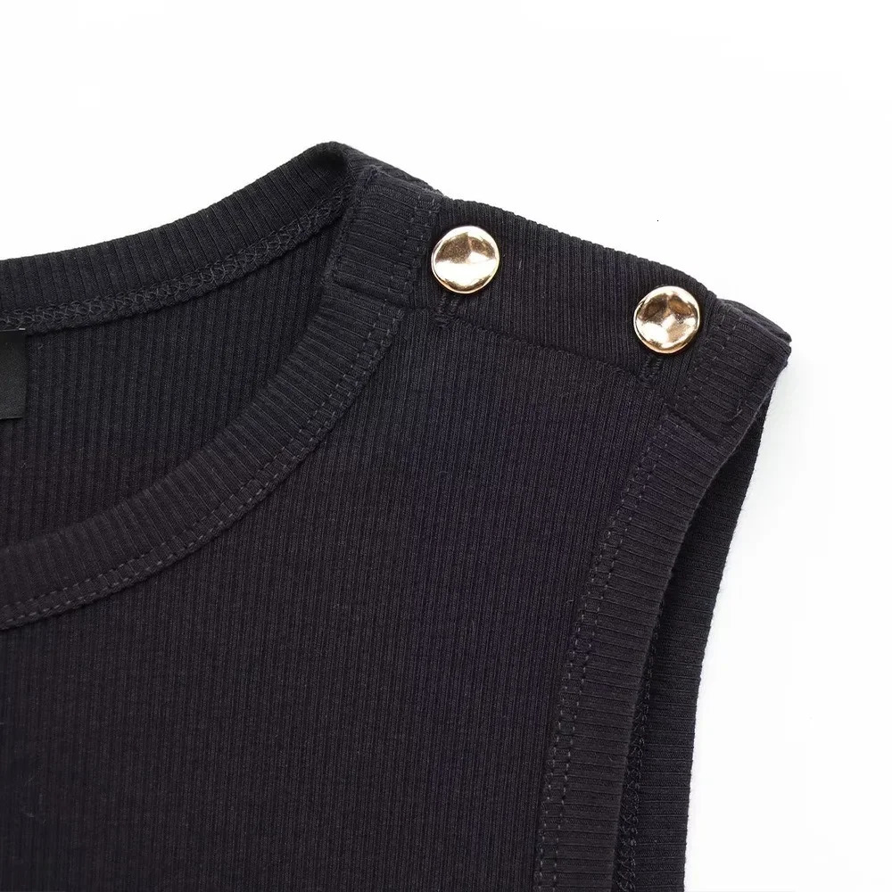 ZBZA Womens Slim Sexy Mini Dress with Belt Vintage Crew Neck Sleeveless Midrise Solid Patch Pocket Summer Chic Top 250514