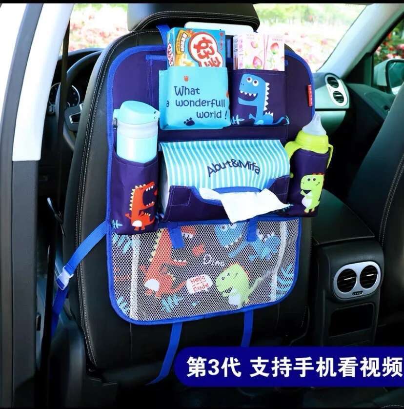 Cartoon Seat Back 3Rd Generation With Phone And Pad Bag Stowing Tidying Car Kids Toy Organizer
