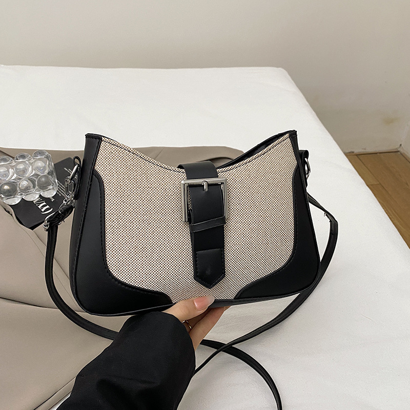 Korean Fashion Contrasting Handheld Small Luxury Bag Square For Women In Spring 2025 New Light Luxury And Stylish Shoulder Bag New Free Delivery Desig