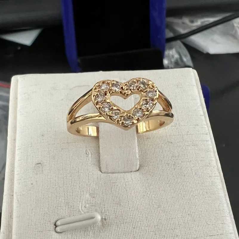 Heart Lab Diamond Promise Ring 10K Gold Engagement Wedding Band Rings for Women Bridal Party Finger Jewelry GiftXJ250514