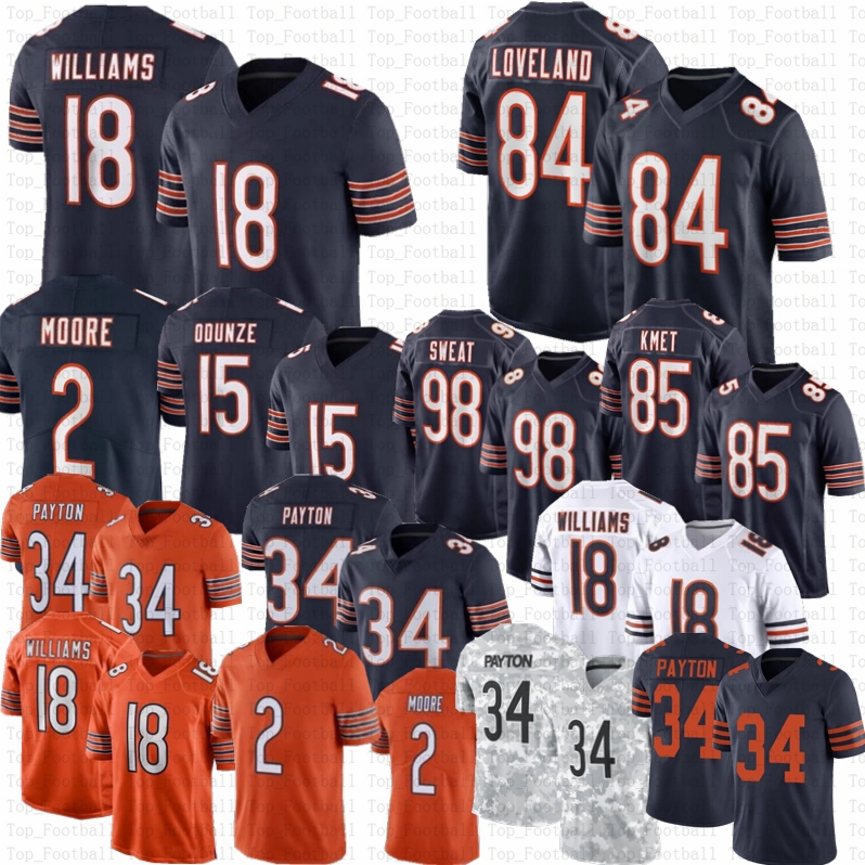 Caleb Williams Rome Odunze Dj Moore Jersey Cole Kmet Colston Loveland Dandre Swift Walter Jaquan Brisker Brian Urlacher Montez Sweat Keenan Allen Jaylon Johnson
