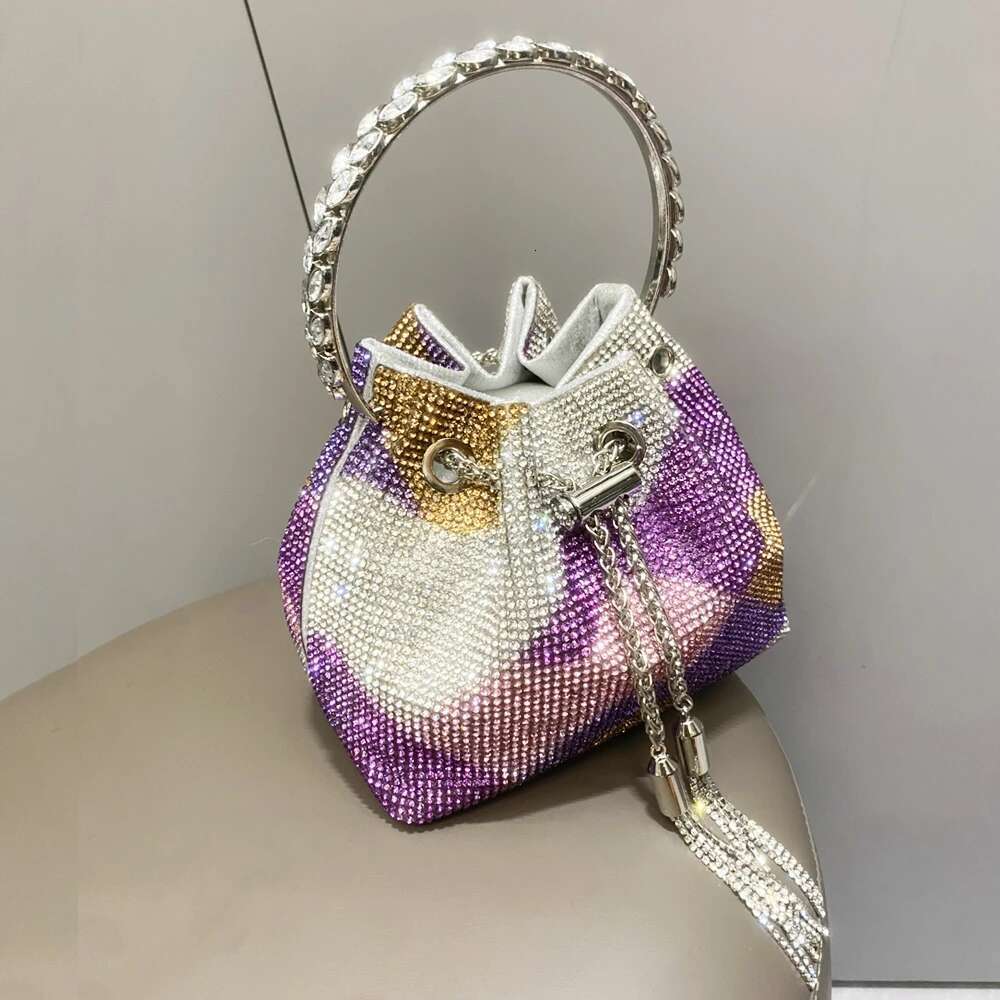 Purses And Handbags For Women Designer Bucket Clutch Purse Evening Banquet Bag Crystal Rhinestone Shoulder Bags
