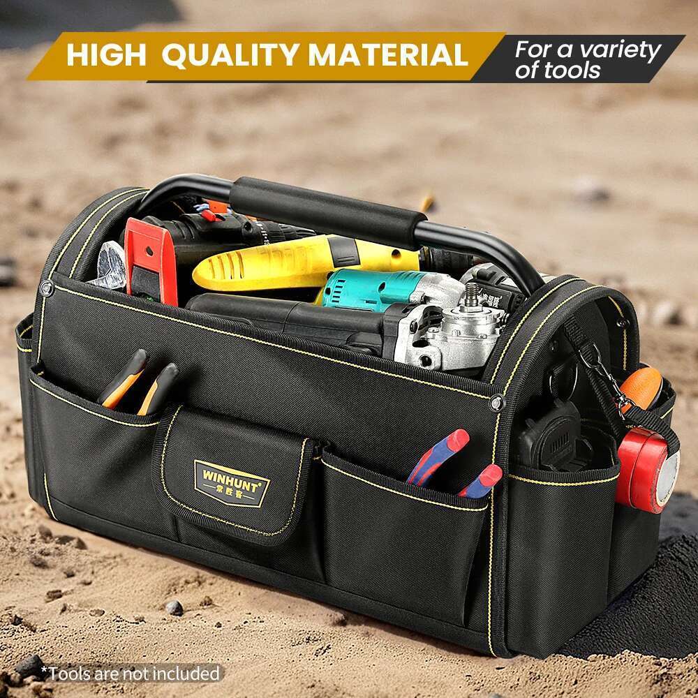 WINHUNT Electrician Tool Bag,Tool Tote: Strong, Durable Canvas, Portable Multi-functional for Maintenance & Carpentry