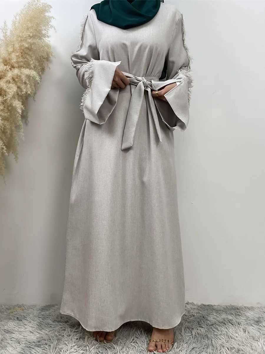 Fashion Abaya Dubai Luxury Islamic Dresses Ramadan Linen Kaftans For Women Muslim Dress Turkey Caftan Marocain Femme Robe Ka X250514