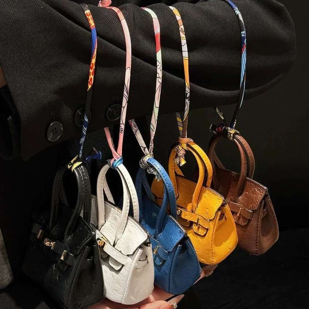 Premium Mini Platinum Bag Suitable For Apple 3 Universal Ostrich Pattern Pendant Bluetooth Earphone Protection Case