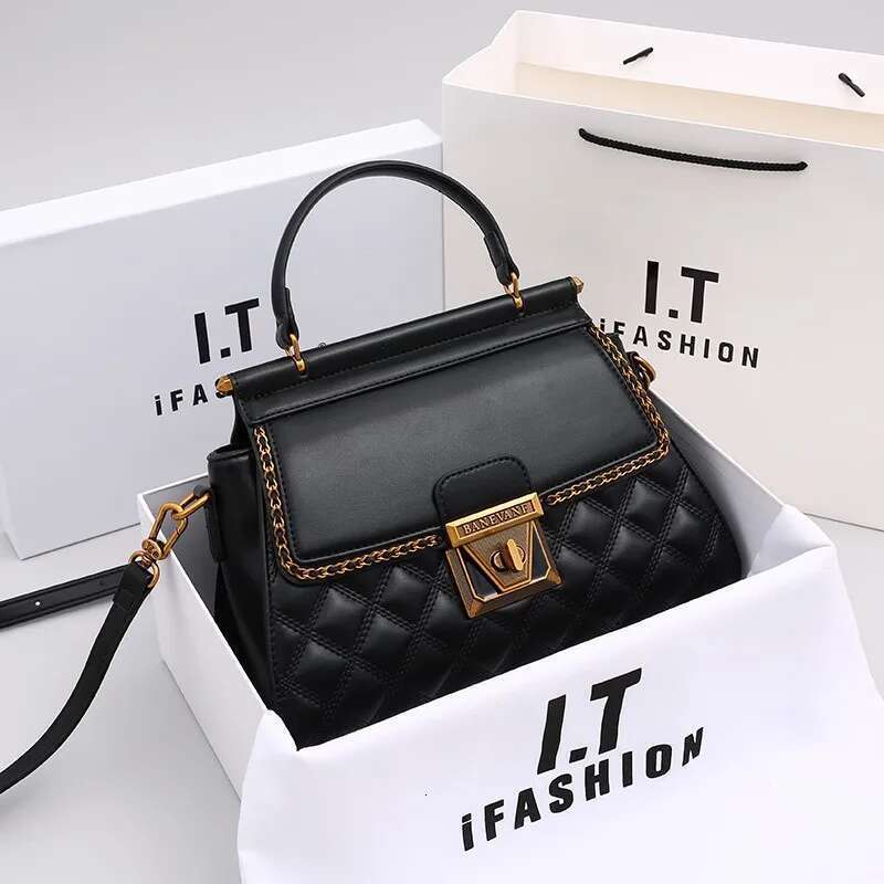 Women's Handbag 2024 New Autumn Winter High-End Feeling, Light Dia Grid Small Square Bag, Shoulder And Crossbody