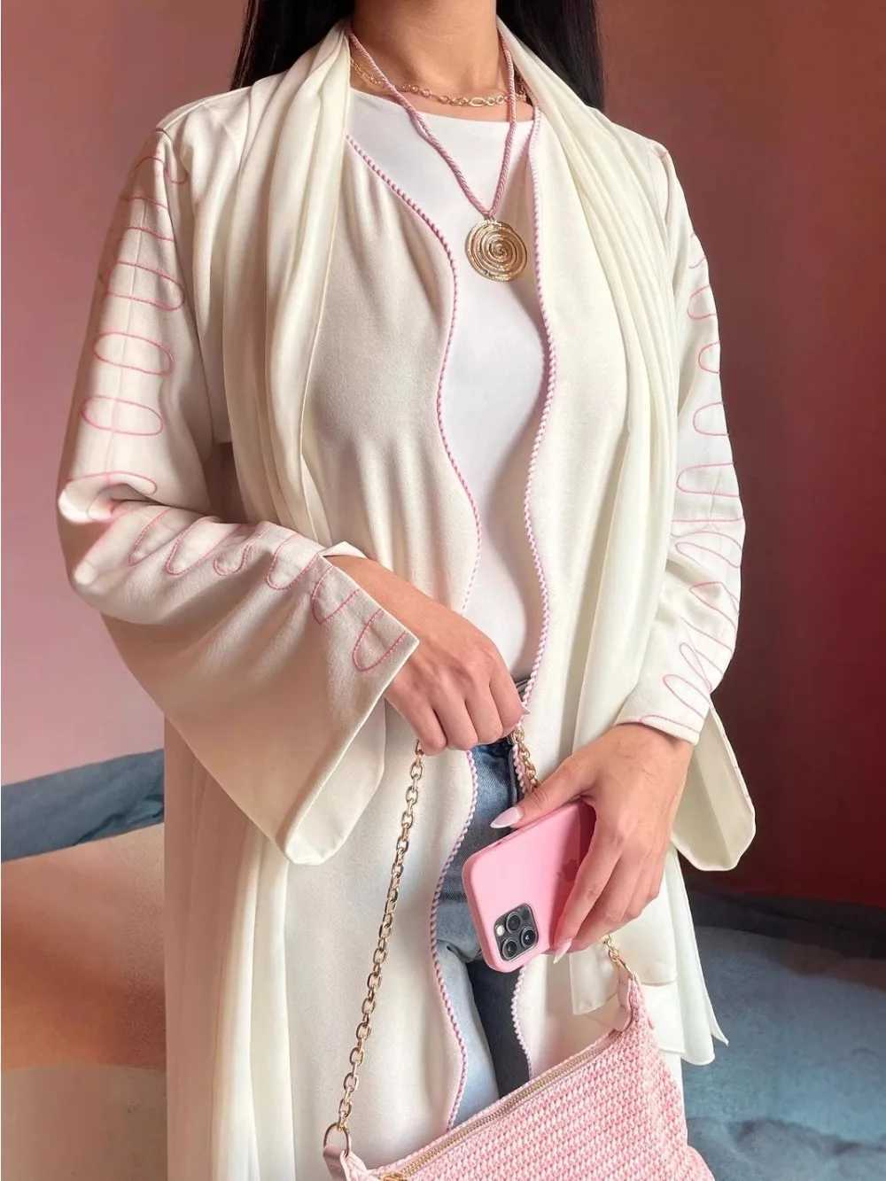 Dubai Abaya Women Cardigan Embroidery Robe Eid Dresses Muslim Caftan Robe Jalabiya Ramadan Morocco Dubai Kaftan Vestidos Largos X250514