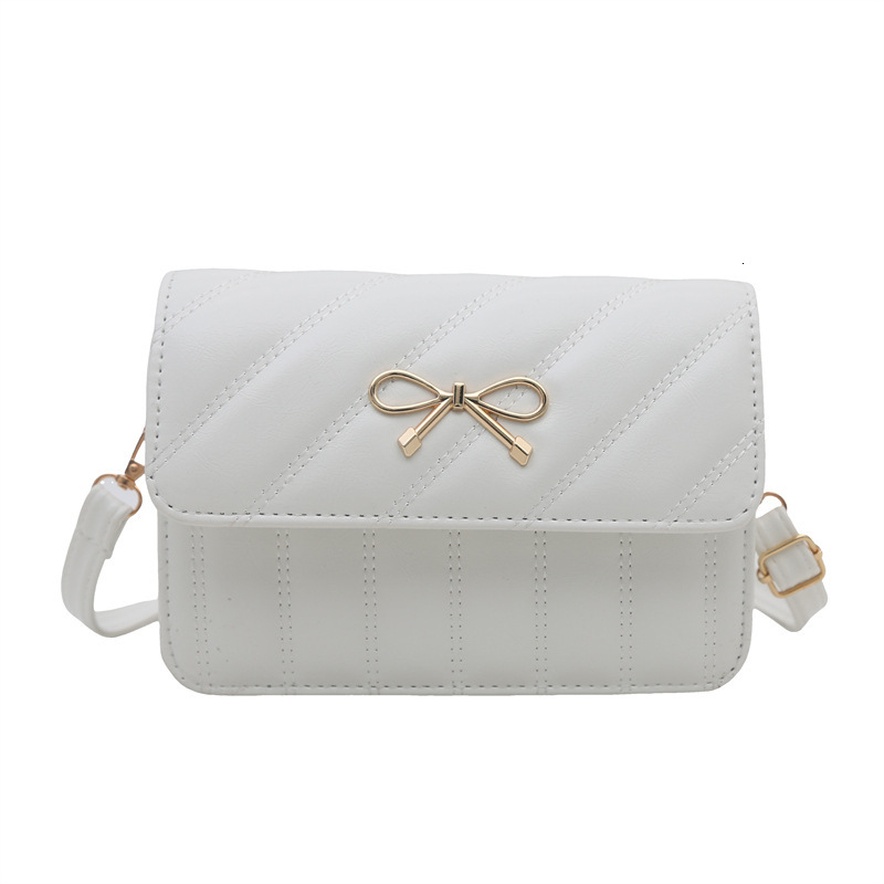 Simple Small Square 2025 New Fashionable Bow Women's New Free Delivery Designer Luxury Bag Bag Versatile Shoulder High End Diamond Grid Pattern C
