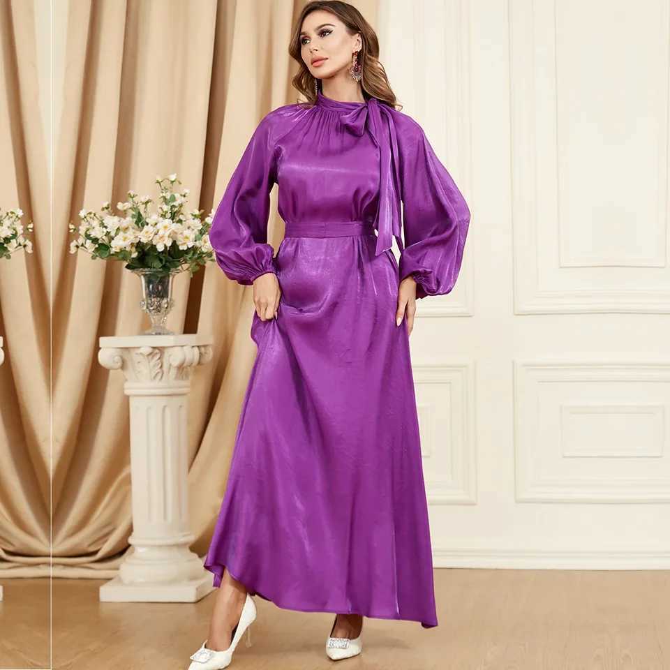 Spring Party Evening Abaya Lantern Slve Dress Women Muslim Moroccan Kaftan Ramadan Jalabiya Islam Dubai Arabic Kaftan Robes X250514