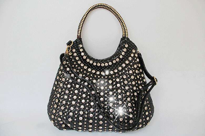 2025 Fashion Dias Women Handbags Genuine Leather Shoulder Bag Female White Rhinestone Messenger Crossbody Tote Bags