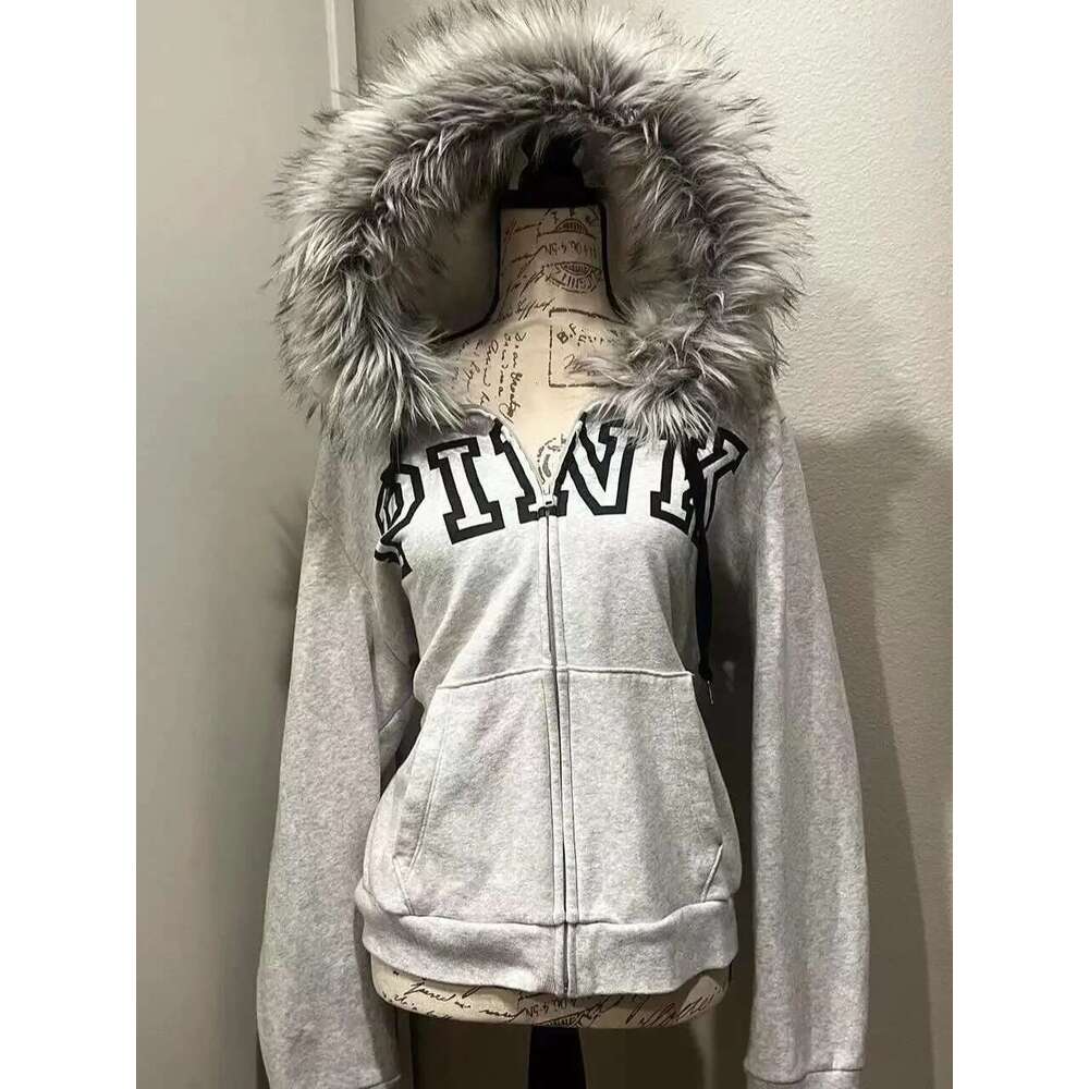 Y2k Women's Winter 2024 New Collection Versatile Casual Zip Up Comfortable Thickened Cardigan Coat Tops Solid Hoodies Designer