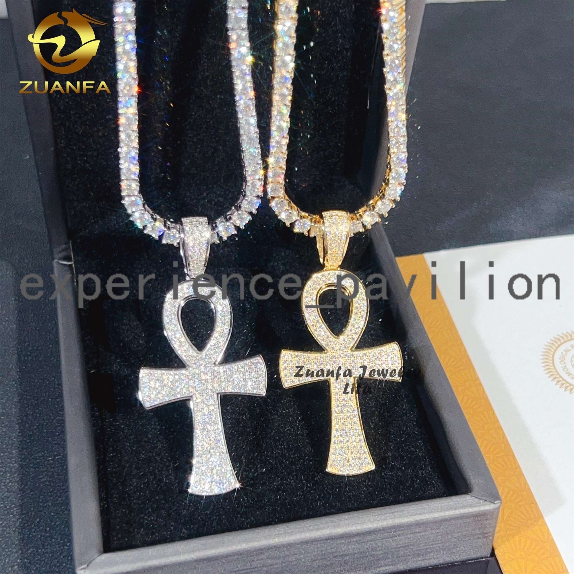 Hot Sale High Quality Low Price Hip Hop Mens Iced Out Diamond Silver 925 Cross Allah Moissanite Pendant