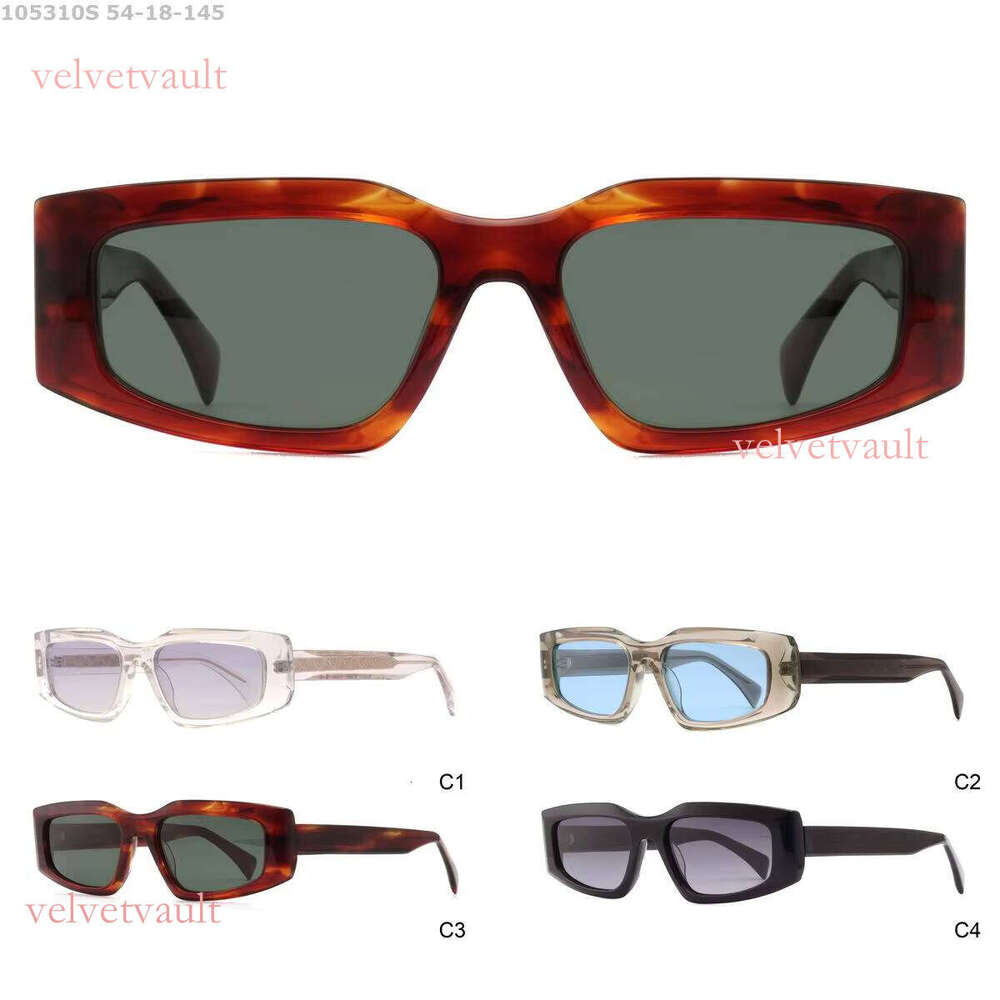 High Quality UV400 Women's Square Sunglasses Ecological Biological Acetate Fiber Irregular Polarized Tone Lens with Logo