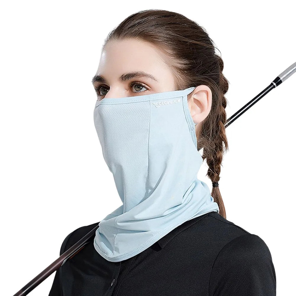 Unisex Sports Bandana Breathable Ice Silk Full Face Sun Protection Mask Soft Adjustable Anti Ultraviolet Thin for Outdoor Golf 250514
