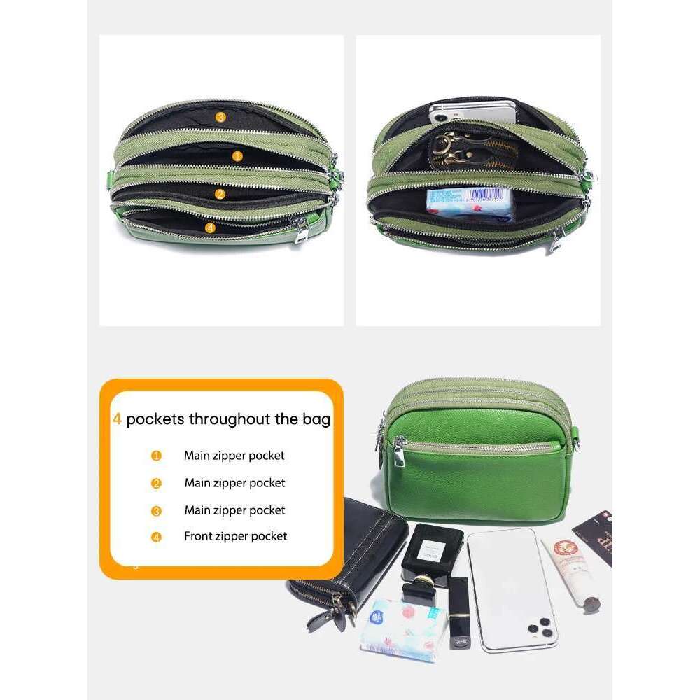 Zency Multifunctional Solid Color Shoulder For Women, Waterproof Crossbody Purse Business Casual Storage Bag Satchel Handbag