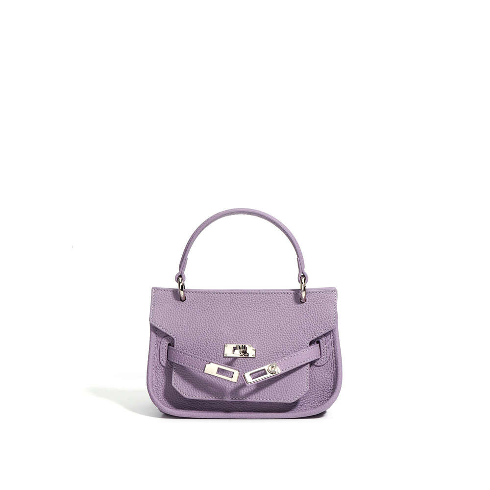 2025 New Mini Small Box Bag With Layered Cowhide Under The Armpit Single Shoulder Crossbody And Genuine Leather For Women