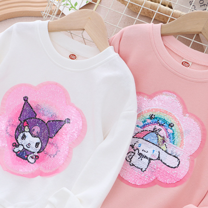 DISNEY Frozen Elsa princess Kids designer clothes girls designer clothes Round neck color changing clothes comfortable and soft.