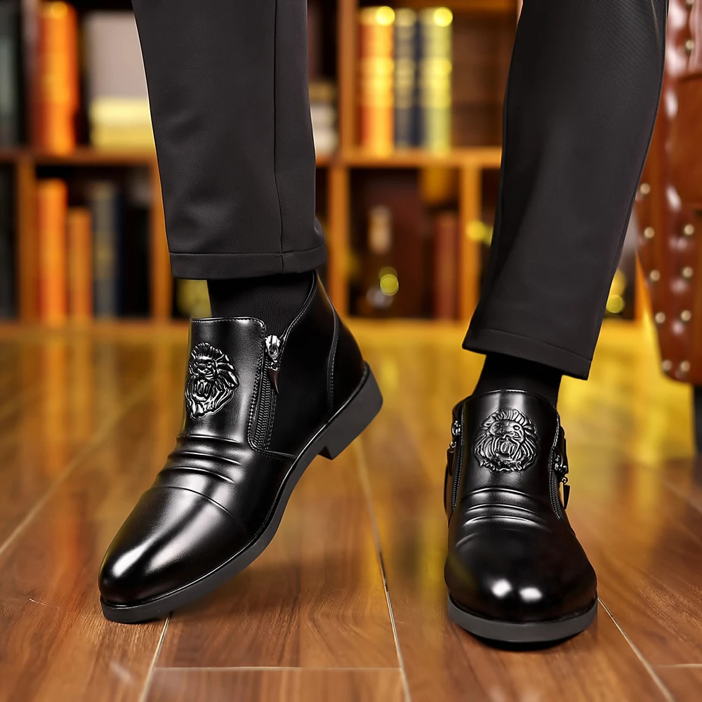Mioeert Lightweight Casual Chukka Ankle Boots Dress Boots For Men slip on fashion dress shoes for men 250513