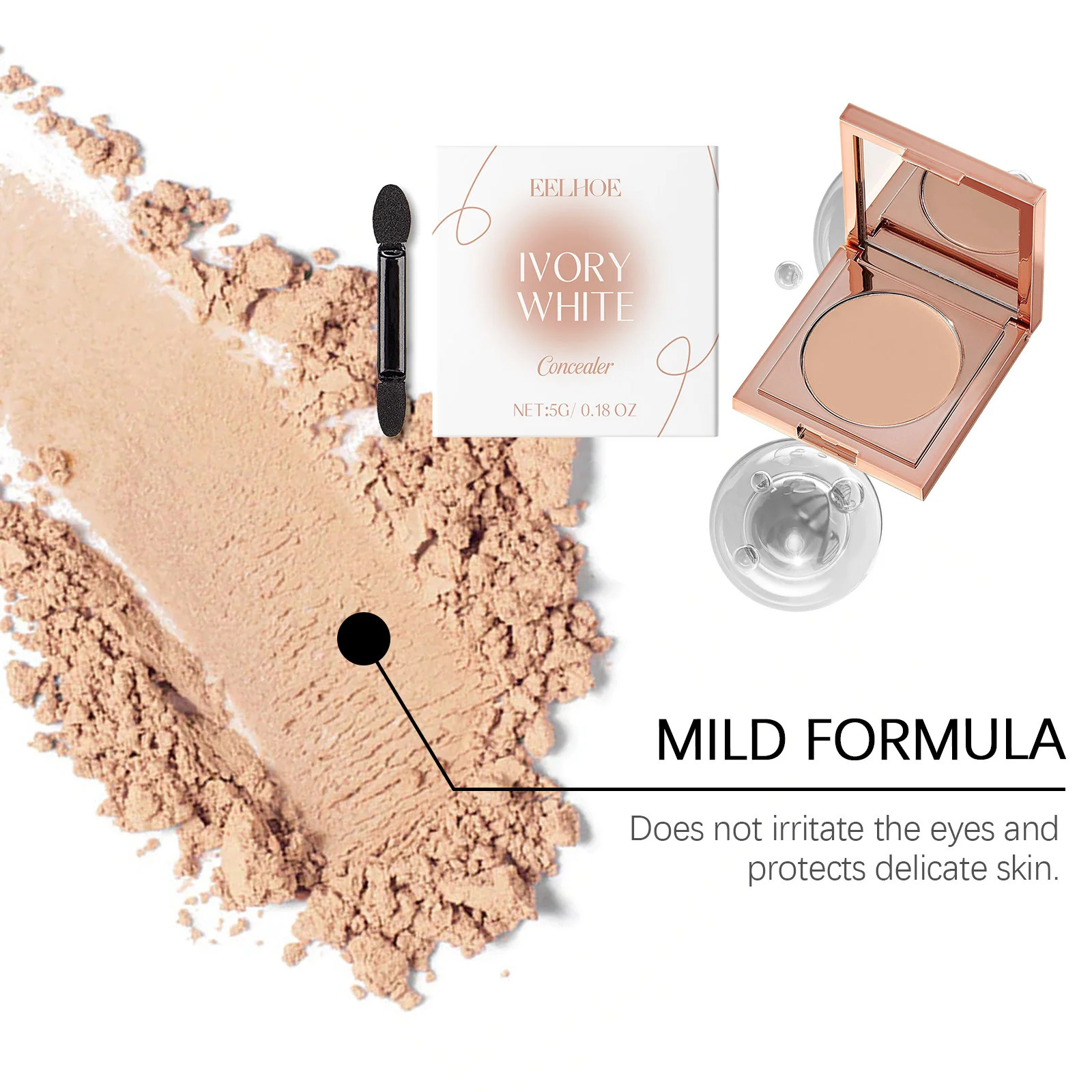 Concealer Lightweight Natural Coverage Of Skin Blemishes Spot Print Cover Dark Circles Long-Lasting Non-Removing Makeup 250512