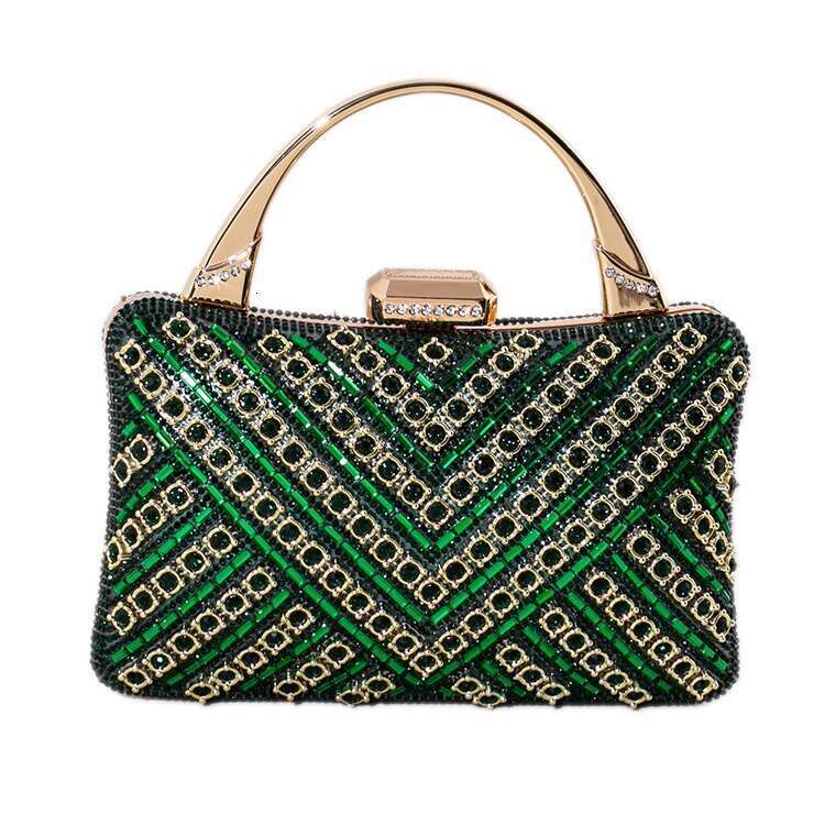 Design a dinner European and American retro banquet handbag, high-end feeling, dia inlaid women's bag, 2025 new casual versatile fashion