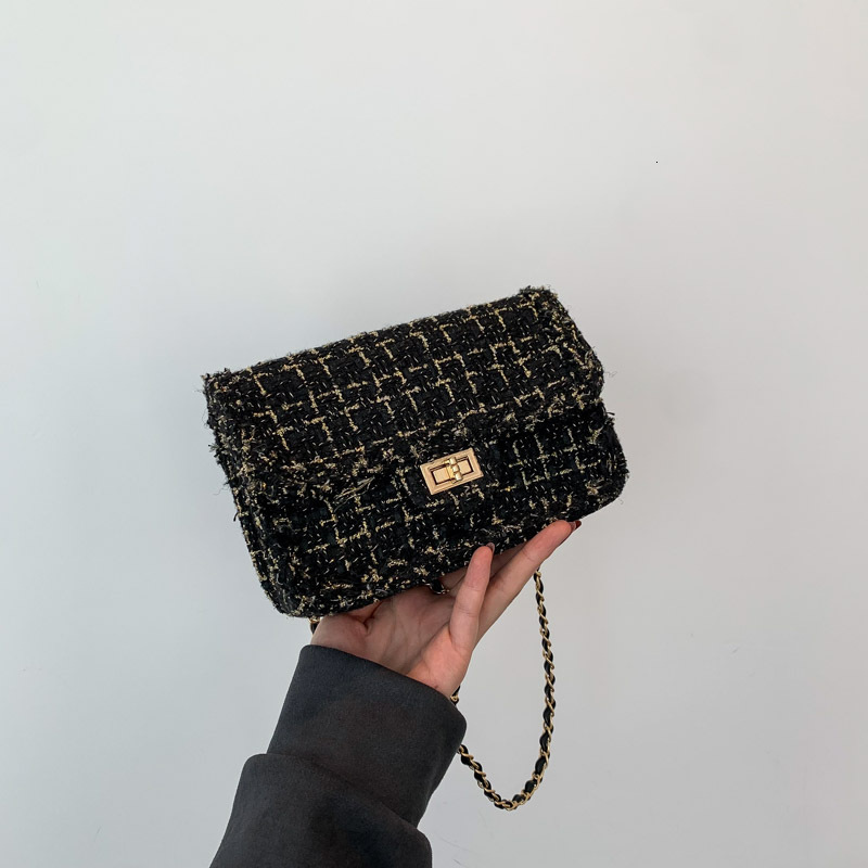 Free Delivery Designer Bag Weaving A Niche Temperament Fashionable Small Fragrance Spring And Summer Fabric Chain 2025 New Single Shoulder Crossbody H