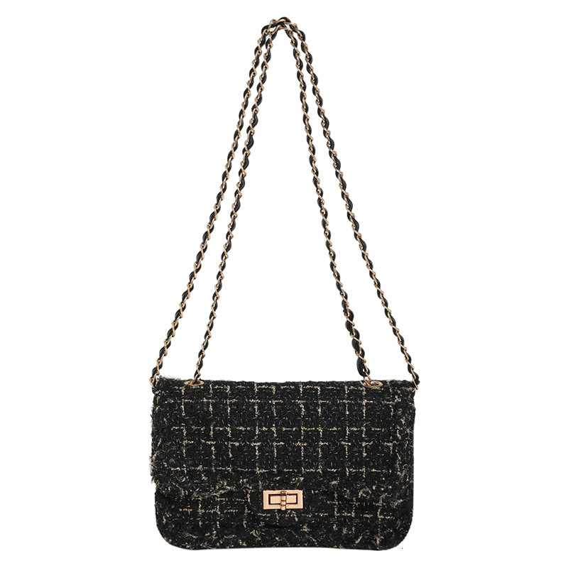 Free Delivery Designer Bag Weaving A Niche Temperament Fashionable Small Fragrance Spring And Summer Fabric Chain 2025 New Single Shoulder Crossbody H