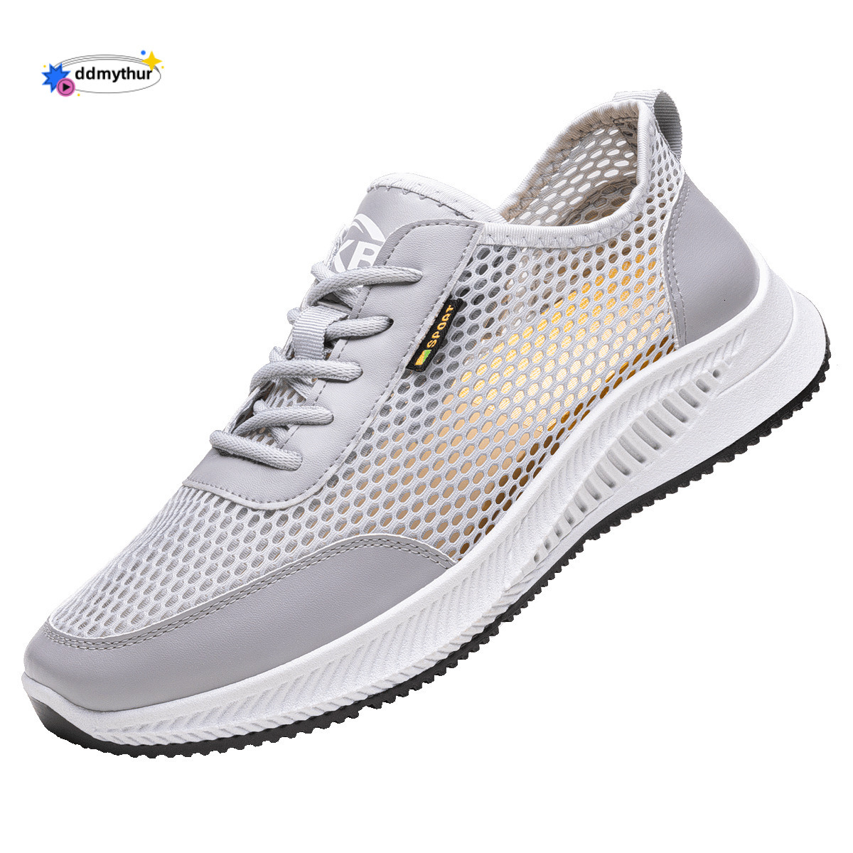 Summer Breathable Thin Soft Sole Student Running Mesh Surface Casual Comfort Hollow Men's Sports Shoes ddmythur