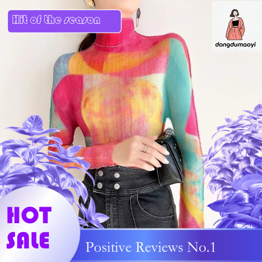 dongdumaoyi Wrinkle texture base shirt 2023 temperament new print versatile slim fit long sleeved t-shirt for women