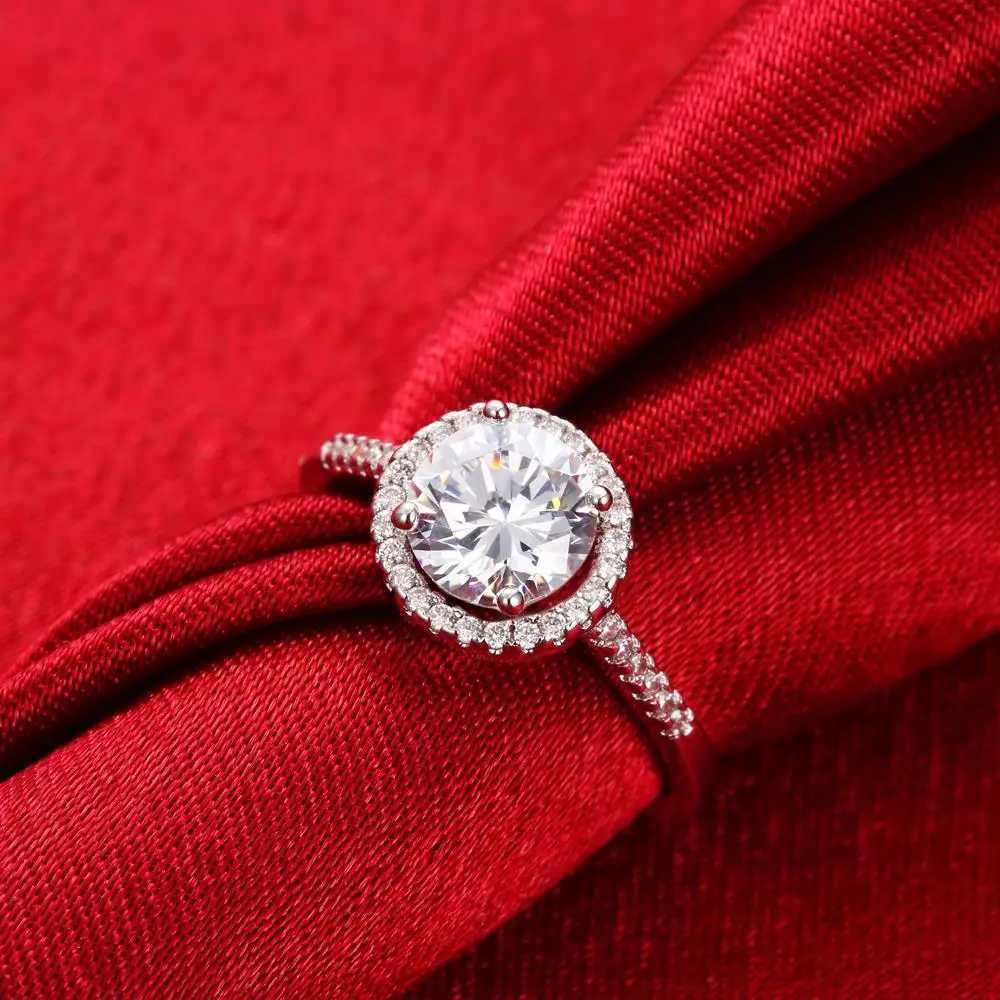 ClassicC charms 925 Sterling Silver diamond rings for women crystal adjustable size Fashion party Gift wedding JewelryXJ250514