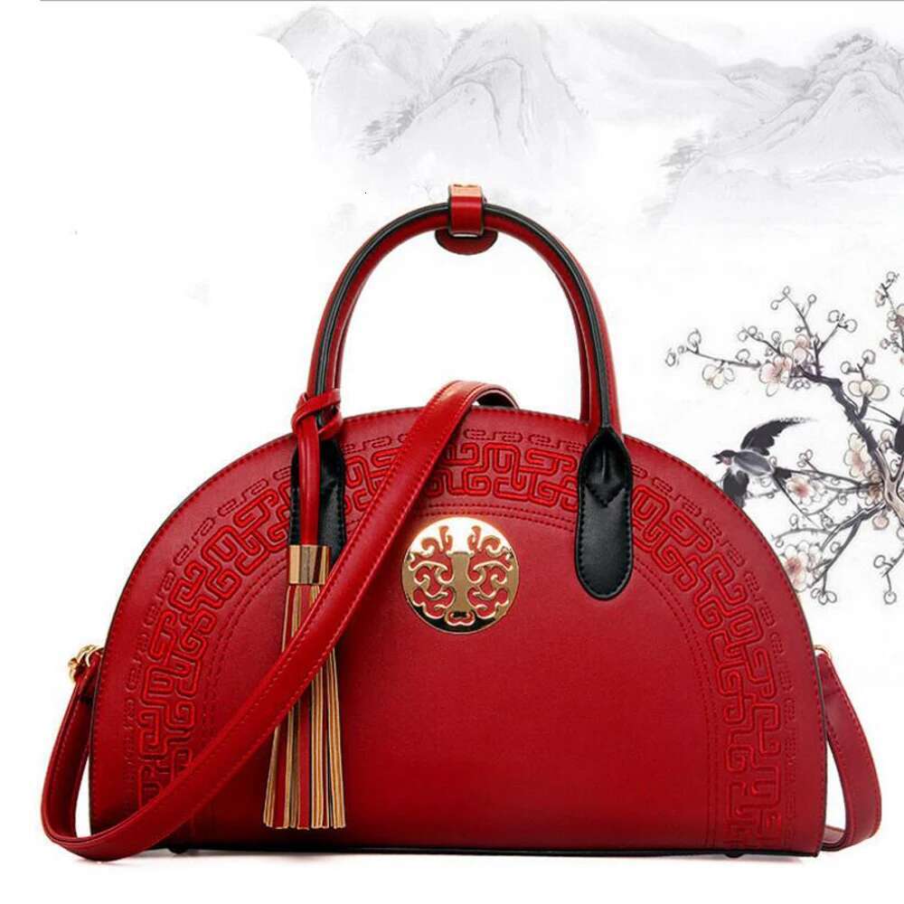 High Quality Fashion Handbags New women's bride bag Chinese national wind embroidered shoulder tide handbag