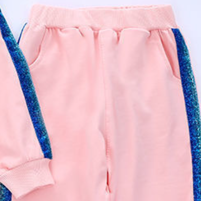 DISNEY Frozen Elsa princess kids designer clothes Spring and Autumn girls' set with sports printed sweatshirt and trousers.