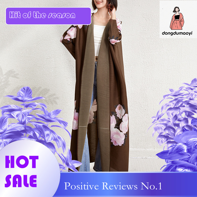 dongdumaoyi Dubai printed women s pleated cardigan robe dress Pakistan Indonesia loose cloak style clothing