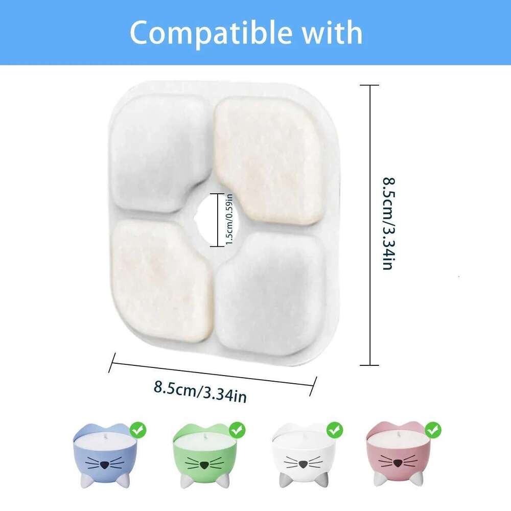 Replacement Activated Carbon Filter Cat Dog Drinking Replaced Filters for Pet Water Fountain Dispenser Accessories