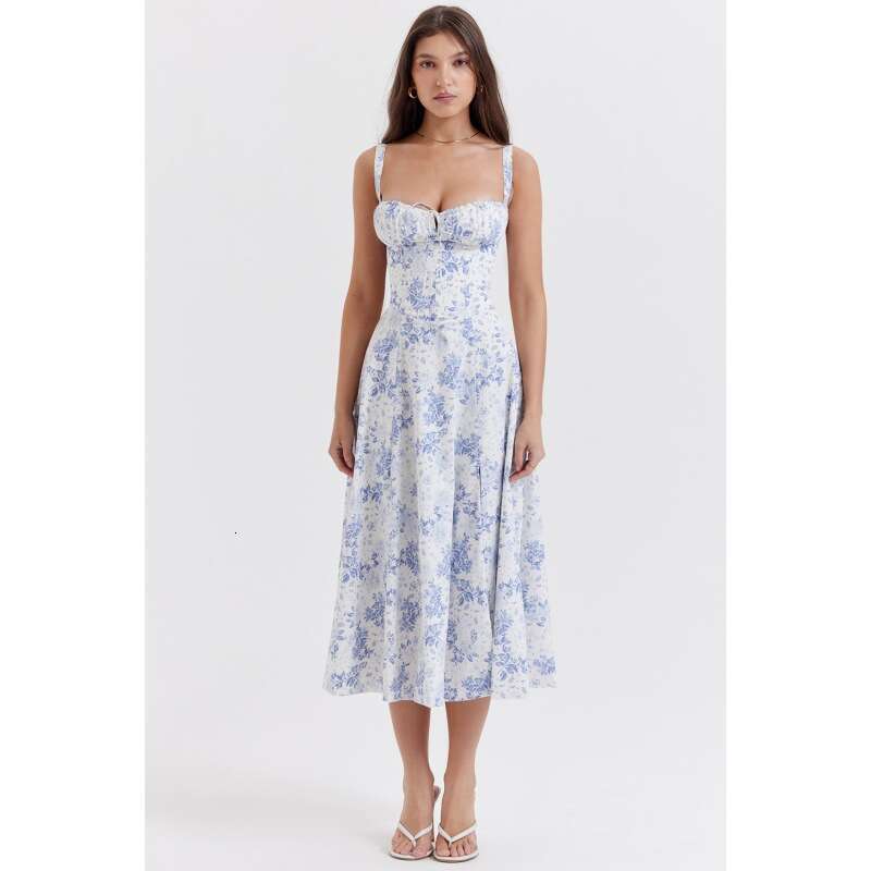 Women's Wear Summer Commuting Temperament Solid Color Fashion High End Sling Dress Children