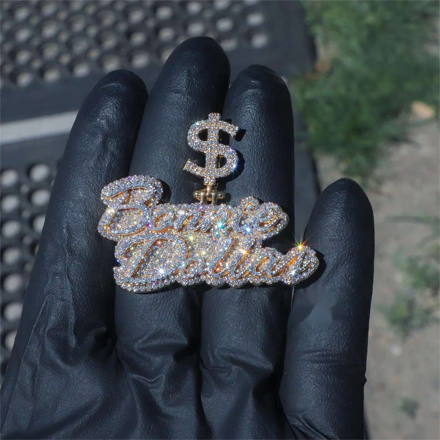 Custom Name Letter Pendant Iced Out Real S925 Silver 9k 10k 14k 18k Solid Gold Moissanite Diamond Initial Pendant