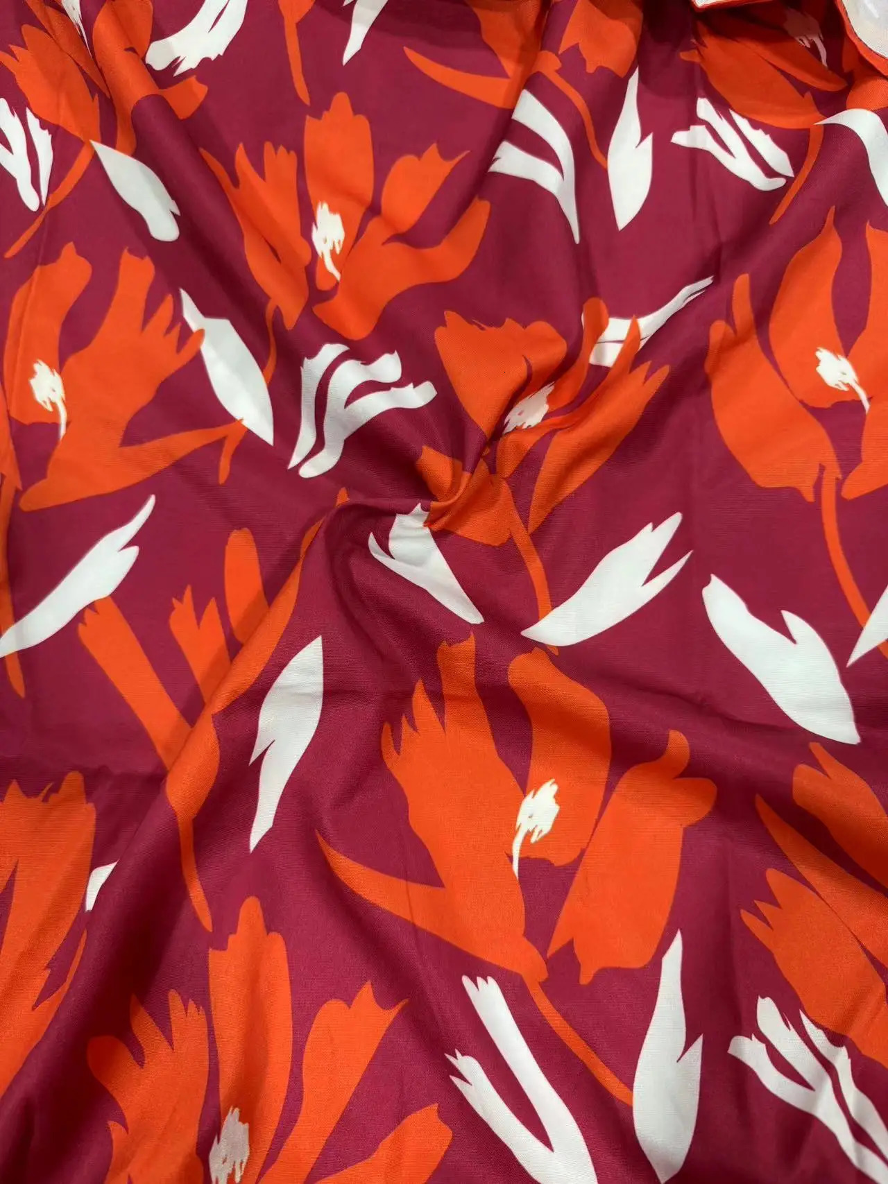 Large size dress with springsummer holiday beach style print Vneck irregular hem n loose lotus sleeves at the waist 250506