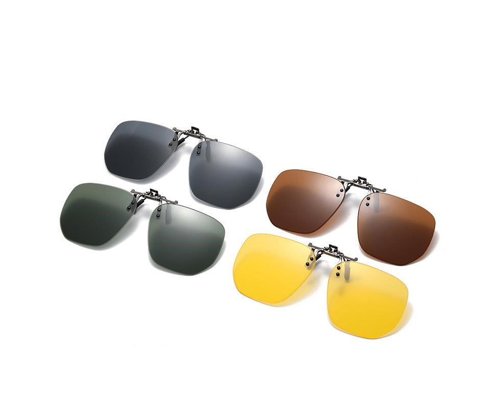 Designer Sunglasses For Women Polarized Sunglasses Clips Fashionable And Personalized Myopia Clips Dual-purpose Color-changing Sunglasses Clips