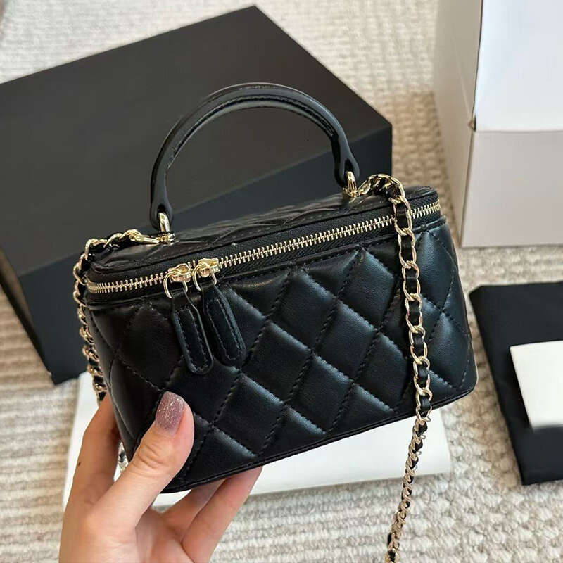 Women Crossbody Bags Designer Shoulder Bag Vanity Lipstick Cosmetic Bag Case Purse Real Leather Chain Lady Handbags Mirror