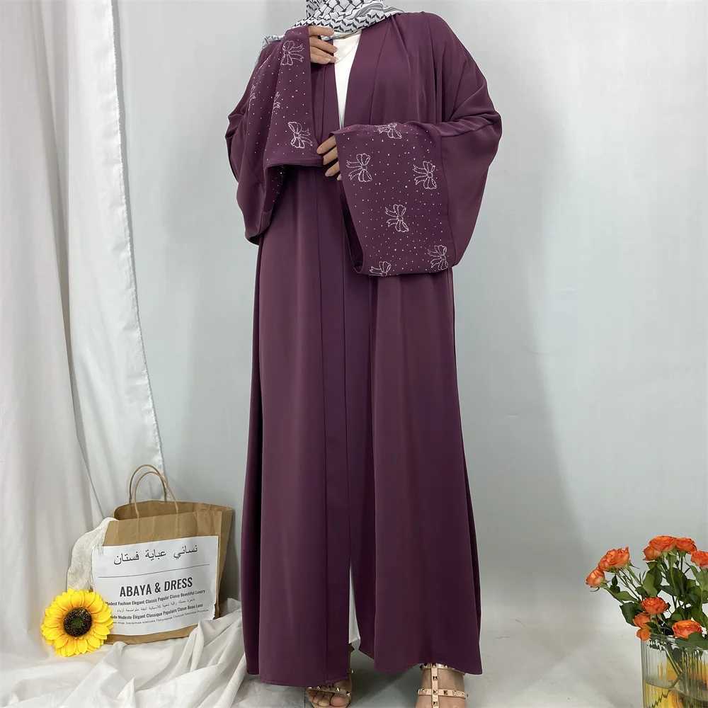 Fashion Muslim hot diamond temperament selling cardigan dress X250514