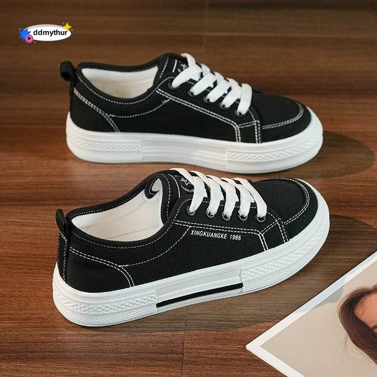 Spring Autumn Lightweight and for Women 2024 New Style Simple Low cut Soft soled Casual Versatile Trendy Canvas Shoes ddmythur