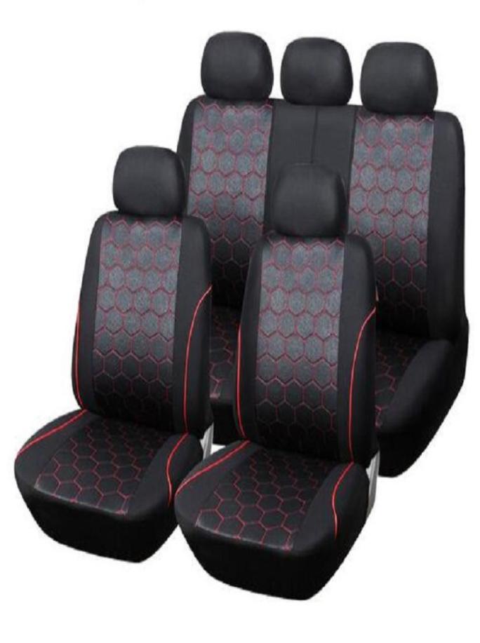 2025 new 9pcsset Car Seat Cover sets Universal Fit detachable headrests only 5 SUV sedans frontback seat elastic breathable fashion9492923 F