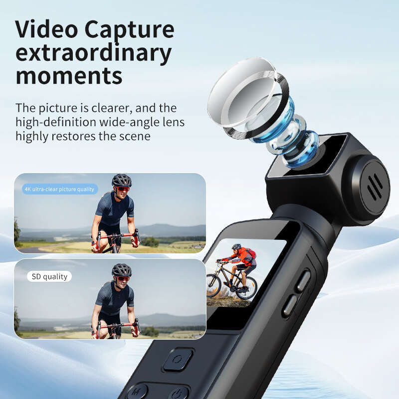 5K high-definition 4K outdoor cycling handheld digital sports camera, back clip law enforcement recorder