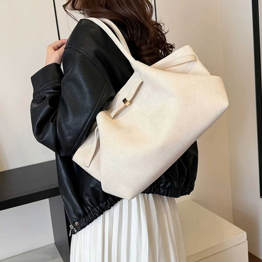 Autumn and Winter Deerskin Veet Underarm Bag Wens New Large Capacity Vintage Tote Bag Fi All-Mahing Five Cmuter Z250514