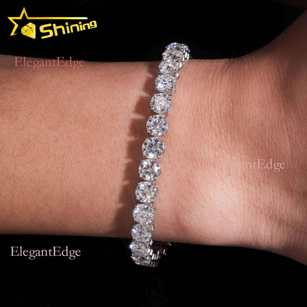 Custom Unisex Class Design Chain Fine Jewelry Iced Out 10K Real Gold VS1 2mm 3mm 4mm Lab Grown Dia Tennis Bracelet