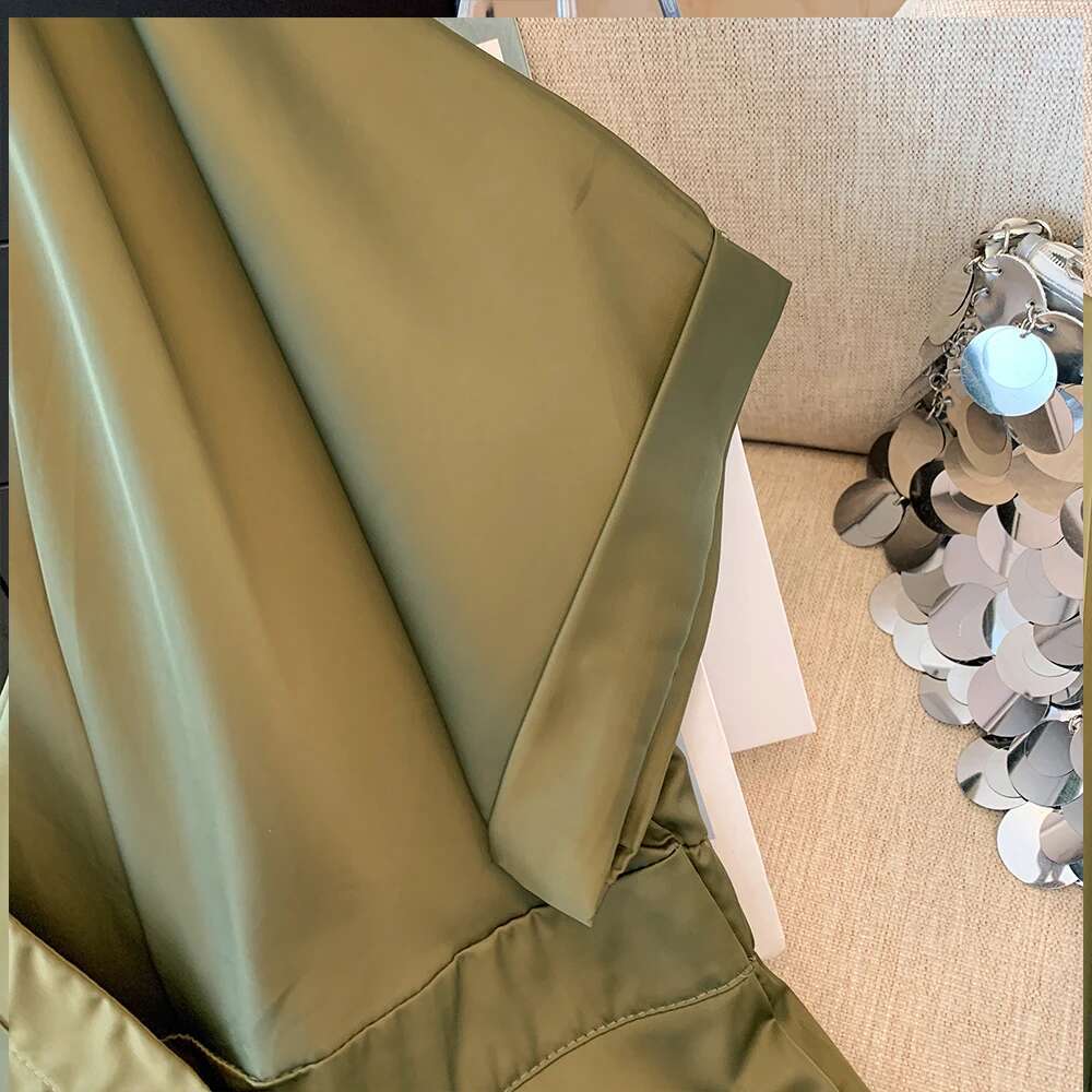 Summer Plus Size Women's v-neck elastic waist loose short-sleeved dress simple commuter office shirt mid-length dresses