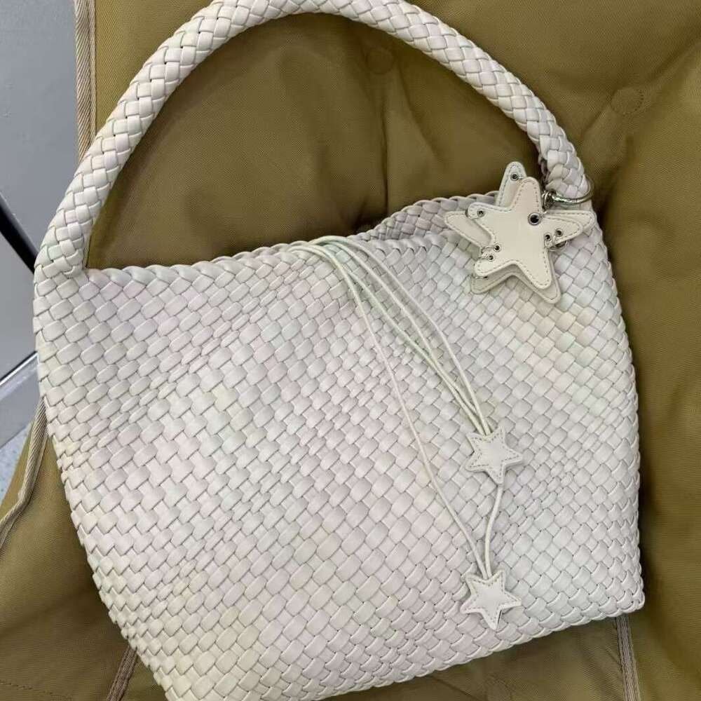 Tote Bag High End Niche Design Handmade Woven Large Capacity Tote Bag Casual And Lazy Style One Shoulder Underarm Bucket Bag KQ