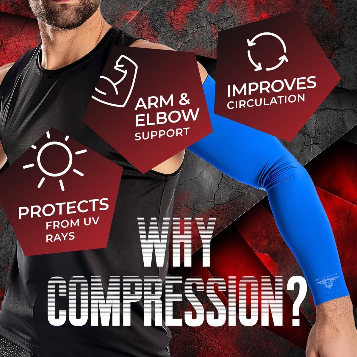 Baseball Arm Sleeve Youth & Adult 1 Pair Football Basketball Cycling Tennis